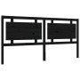 Bed frame with black solid wood headboard 200x200 cm by vidaXL, Beds and slatted bases - Ref: Foro24-3194075, Price: 179,98 €...