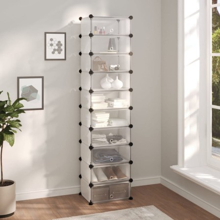 Transparent PP shoe rack 44x32x174 cm by vidaXL, Shoe racks and shoe organizers - Ref: Foro24-340561, Price: 51,79 €, Discoun...