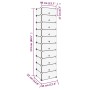 Transparent PP shoe rack 44x32x174 cm by vidaXL, Shoe racks and shoe organizers - Ref: Foro24-340561, Price: 51,79 €, Discoun...