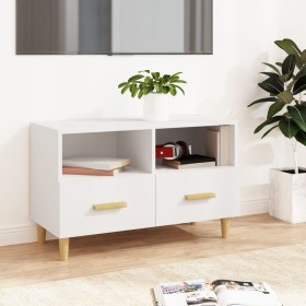 White plywood TV cabinet 80x36x50 cm by vidaXL, TV Furniture - Ref: Foro24-812582, Price: 62,99 €, Discount: %