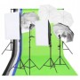 Photography studio kit with lighting set, backdrop, and reflector by vidaXL, Flashes and studio lighting - Ref: Foro24-309473...