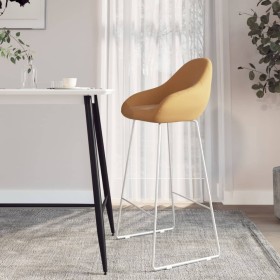 Brown Velvet Kitchen Bar Stool by vidaXL, Kitchen stools - Ref: Foro24-338716, Price: 58,99 €, Discount: %