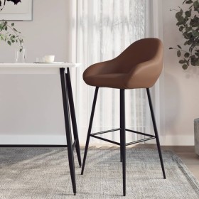 Dark Brown Faux Leather Kitchen Bar Stool by vidaXL, Kitchen stools - Ref: Foro24-338699, Price: 83,99 €, Discount: %