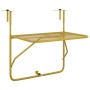 Mesa de balcón acero dorado 60x40 cm de vidaXL, Mesas de jardín - Ref: Foro24-340917, Precio: 63,62 €, Descuento: %