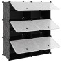 Black PP shoe rack 84.5x31x93.5 cm by vidaXL, Shoe racks and shoe organizers - Ref: Foro24-340566, Price: 46,99 €, Discount: %