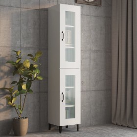 Glossy white hanging wall cabinet 34.5x34x90 cm by vidaXL, Sideboards - Ref: Foro24-812462, Price: 54,73 €, Discount: %