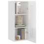 Armario de pared colgante blanco brillante 34,5x34x90 cm de vidaXL, Aparadores - Ref: Foro24-812462, Precio: 54,63 €, Descuen...