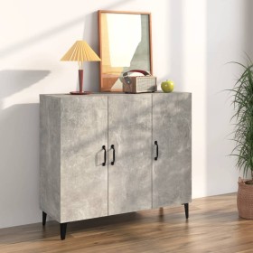 Concrete gray engineered wood sideboard 90x34x80 cm by vidaXL, Sideboards - Ref: Foro24-812505, Price: 93,25 €, Discount: %