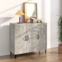 Concrete gray engineered wood sideboard 90x34x80 cm by vidaXL, Sideboards - Ref: Foro24-812505, Price: 93,62 €, Discount: %