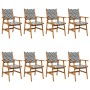 Garden chairs 8 units solid acacia wood by vidaXL, Garden chairs - Ref: Foro24-3096601, Price: 452,99 €, Discount: %