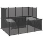 Small black animal cage 143x107x93 cm made of PP and steel by vidaXL, Cages and habitats for small animals - Ref: Foro24-3405...