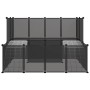 Small black animal cage 143x107x93 cm made of PP and steel by vidaXL, Cages and habitats for small animals - Ref: Foro24-3405...