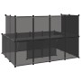 Small black animal cage 143x107x93 cm made of PP and steel by vidaXL, Cages and habitats for small animals - Ref: Foro24-3405...