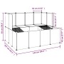 Small black animal cage 143x107x93 cm made of PP and steel by vidaXL, Cages and habitats for small animals - Ref: Foro24-3405...