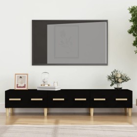 Black plywood TV cabinet 150x34.5x30 cm by vidaXL, TV Furniture - Ref: Foro24-812637, Price: 93,61 €, Discount: %