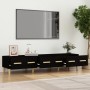 Mueble de TV madera contrachapada negro 150x34,5x30 cm de vidaXL, Muebles TV - Ref: Foro24-812637, Precio: 93,99 €, Descuento: %