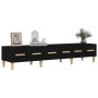 Black plywood TV cabinet 150x34.5x30 cm by vidaXL, TV Furniture - Ref: Foro24-812637, Price: 93,99 €, Discount: %