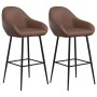 Kitchen bar stools 2 pcs dark brown synthetic leather by vidaXL, Kitchen stools - Ref: Foro24-338702, Price: 149,99 €, Discou...