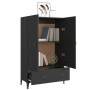 Aparador de madera de ingeniería negro 70x31x115 cm de vidaXL, Aparadores - Ref: Foro24-812538, Precio: 85,63 €, Descuento: %