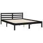 Estructura de cama con cabecero madera maciza negro 160x200 cm de vidaXL, Camas y somieres - Ref: Foro24-3194130, Precio: 168...