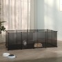 Cage for small animals black PP and steel 144x74x46.5 cm by vidaXL, Cages and habitats for small animals - Ref: Foro24-340571...