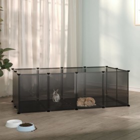 Cage for small animals black PP and steel 144x74x46.5 cm by vidaXL, Cages and habitats for small animals - Ref: Foro24-340571...