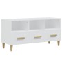 Glossy white plywood TV cabinet 102x36x50 cm by vidaXL, TV Furniture - Ref: Foro24-812606, Price: 90,39 €, Discount: %