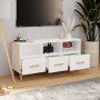 Glossy white plywood TV cabinet 102x36x50 cm by vidaXL, TV Furniture - Ref: Foro24-812606, Price: 90,39 €, Discount: %