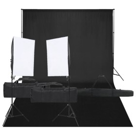 Photo studio kit with lighting set and background by vidaXL, Flashes and studio lighting - Ref: Foro24-3094744, Price: 174,00...