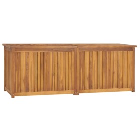 Baúl de jardín madera maciza de teca 150x50x55 cm de vidaXL, Cajas de almacenaje para exteriores - Ref: Foro24-318733, Precio...