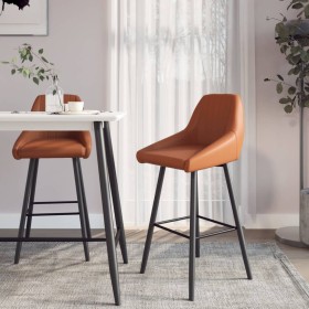 Kitchen stool 2 units light brown synthetic leather by vidaXL, Kitchen stools - Ref: Foro24-338739, Price: 107,99 €, Discount: %