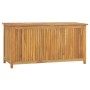 Baúl de jardín madera maciza de teca 114x50x58 cm de vidaXL, Cajas de almacenaje para exteriores - Ref: Foro24-318732, Precio...