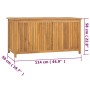 Baúl de jardín madera maciza de teca 114x50x58 cm de vidaXL, Cajas de almacenaje para exteriores - Ref: Foro24-318732, Precio...