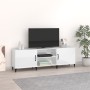 Glossy white engineered wood TV cabinet 150x30x50 cm by vidaXL, TV Furniture - Ref: Foro24-812633, Price: 91,52 €, Discount: %