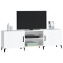 Glossy white engineered wood TV cabinet 150x30x50 cm by vidaXL, TV Furniture - Ref: Foro24-812633, Price: 91,52 €, Discount: %