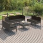 Set de muebles de jardín 8 pzas y cojines ratán sintético gris de vidaXL, Conjuntos de jardín - Ref: Foro24-3094358, Precio: ...