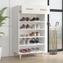 White plywood shoe cabinet 60x35x105 cm by vidaXL, Shoe racks and shoe organizers - Ref: Foro24-812780, Price: 87,37 €, Disco...