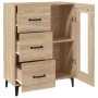 Aparador de madera de ingeniería roble Sonoma 69,5x34x90 cm de vidaXL, Aparadores - Ref: Foro24-812216, Precio: 119,06 €, Des...