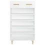 White plywood shoe cabinet 60x35x105 cm by vidaXL, Shoe racks and shoe organizers - Ref: Foro24-812780, Price: 87,37 €, Disco...