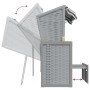 Silla playa Strandkorb dosel ratán sintético madera gris blanco de vidaXL, Tumbonas - Ref: Foro24-318652, Precio: 245,03 €, D...