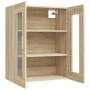 Wall-mounted hanging wardrobe in Sonoma oak, 69.5x34x90 cm by vidaXL, Sideboards - Ref: Foro24-812279, Price: 80,49 €, Discou...