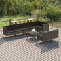 9-piece garden furniture set and gray synthetic rattan cushions by vidaXL, Garden sets - Ref: Foro24-3094398, Price: 777,03 €...