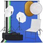 Fotostudio-Set mit Lichtset, Hintergrund und Reflektor von vidaXL, Blitze und Studiobeleuchtung - Ref: Foro24-3094667, Preis:...