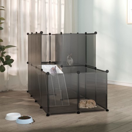 Cage for small animals black PP and steel 142x74x93 cm by vidaXL, Cages and habitats for small animals - Ref: Foro24-340573, ...