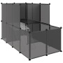 Cage for small animals black PP and steel 142x74x93 cm by vidaXL, Cages and habitats for small animals - Ref: Foro24-340573, ...