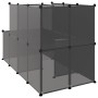 Cage for small animals black PP and steel 142x74x93 cm by vidaXL, Cages and habitats for small animals - Ref: Foro24-340573, ...