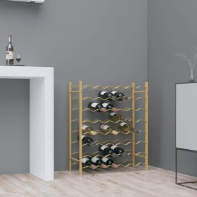 Gold metal wine rack for 48 bottles by vidaXL, Wine racks - Ref: Foro24-340909, Price: 95,99 €, Discount: %