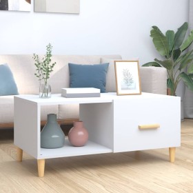 Mesa de centro madera contrachapada blanco 89,5x50x40 cm de vidaXL, Mesas de centro - Ref: Foro24-812654, Precio: 60,99 €, De...