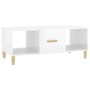 Glossy white plywood coffee table 102x50x40 cm by vidaXL, Coffee table - Ref: Foro24-812696, Price: 48,10 €, Discount: %