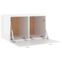 Glossy white plywood wall cabinet 80x35x36.5 cm by vidaXL, Shelves and shelves - Ref: Foro24-812930, Price: 50,07 €, Discount: %